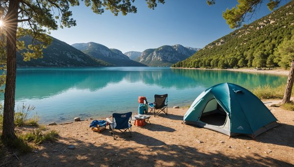 Séjourner en camping au bord du lac de sainte-croix dans le verdon